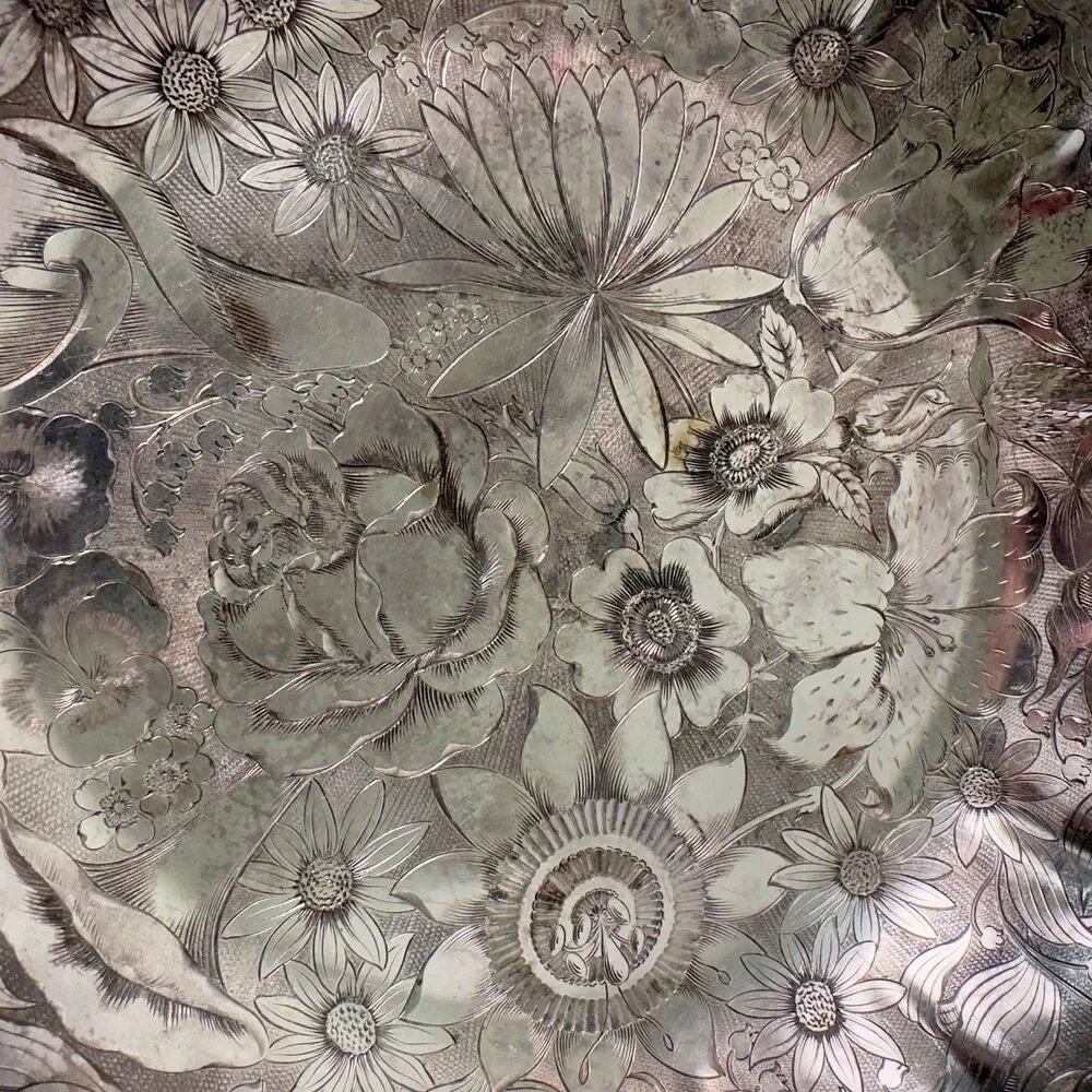 Silver pate James Tufts Tidbit Bowl Handled 1850 to 1890 Vintage True‎ Antique